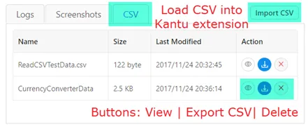 CSV Manager: Import (load) and export (save) CSV files from the <em>Ui.Vision RPA</em> extension