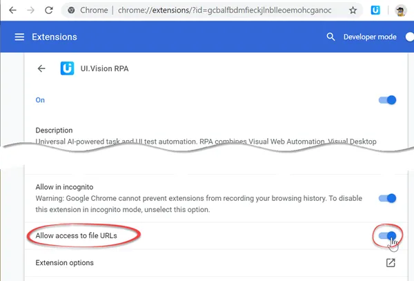 Allow access to file URLs