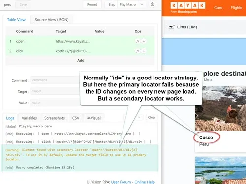 Selenium IDE Primary Locator