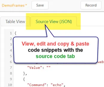 Source Code Tab