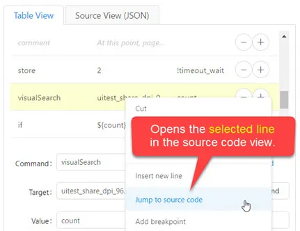 Jump to Source Code